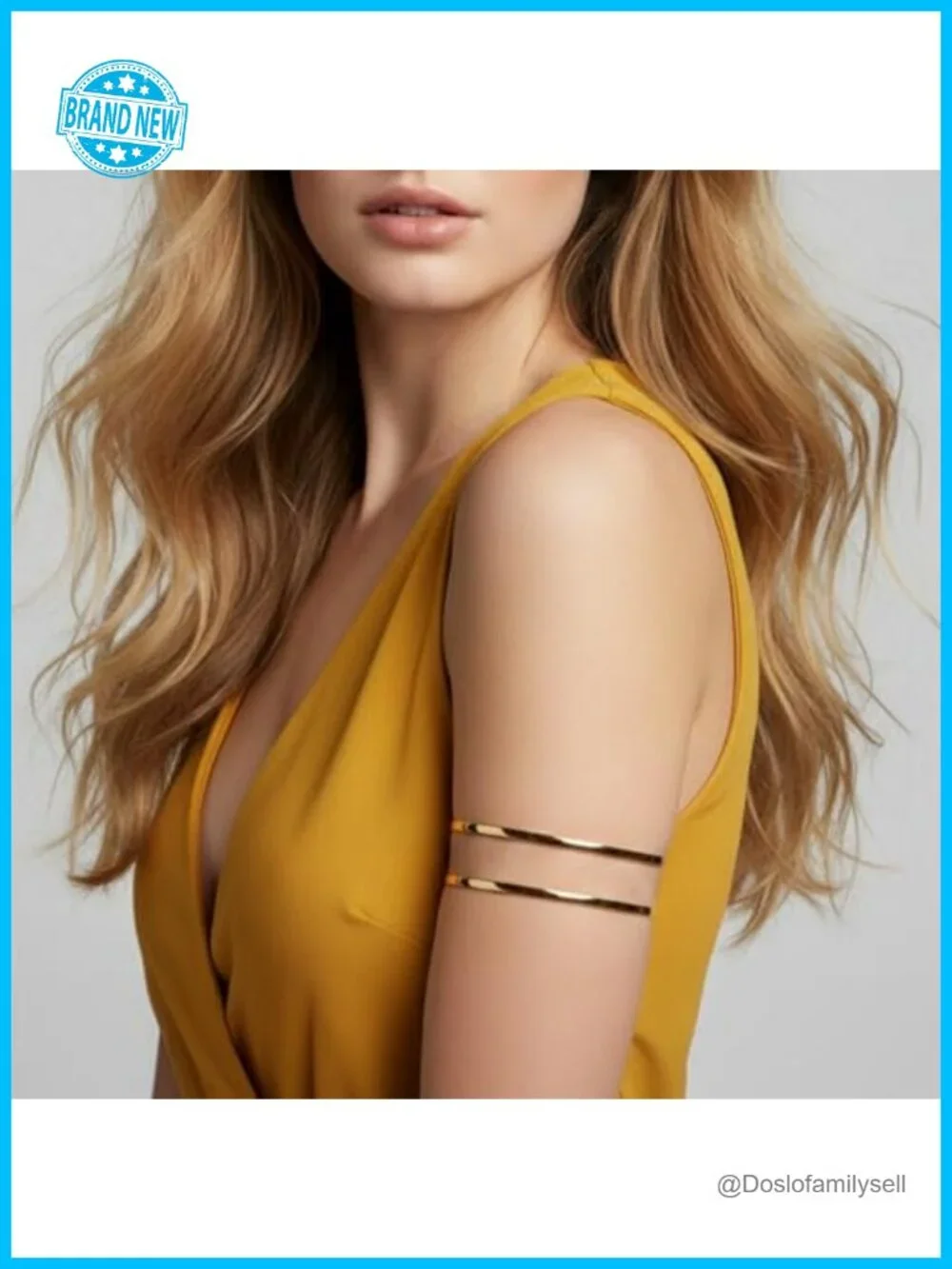Boho Gold Arm Cuff Bracelet Set 9PCS Stackable Adjustable Upper Arm Bangle